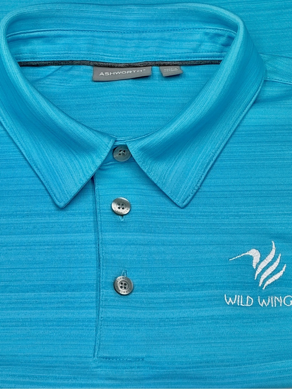 Ashworth Polo Shirt Mens XL Teal Golf Shirt Wild Wing Embroidered